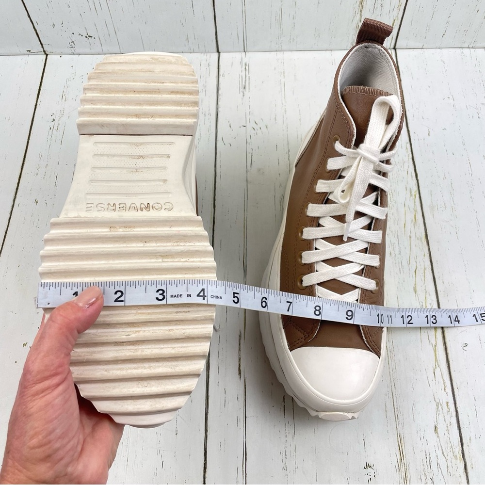 Converse Run Star Hike Chuck Taylor Leather High Top Platform Sneakers. - Picture 13 of 16